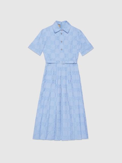 Cotton poplin midi dress