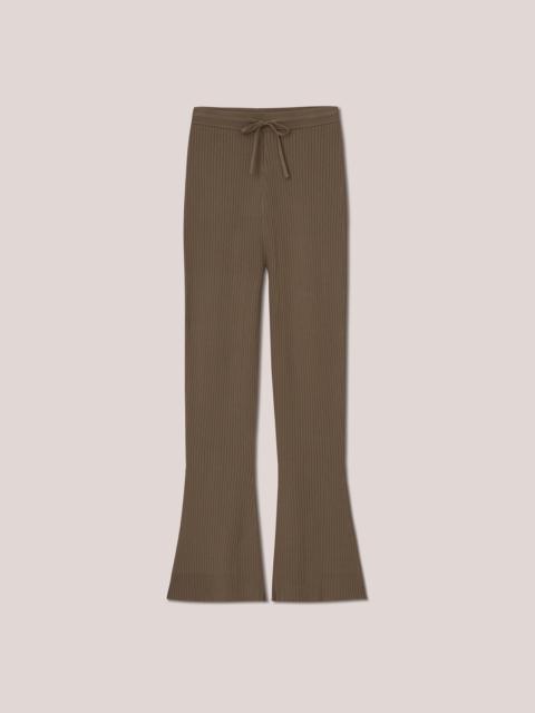 LYKKE - Rib pants - Khaki