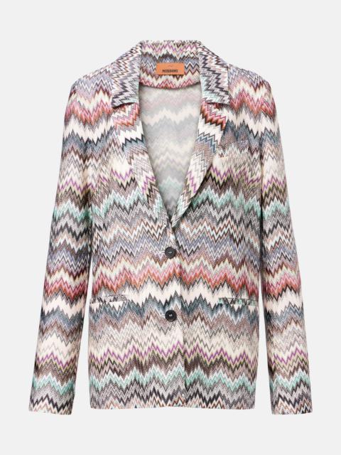 Zigzag single-breasted blazer