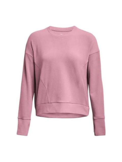 (WMNS) Under Armour Unstoppable Fleece Crew 'Pink' 1379880-697