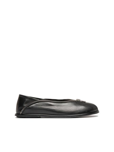 zip-detail loafers