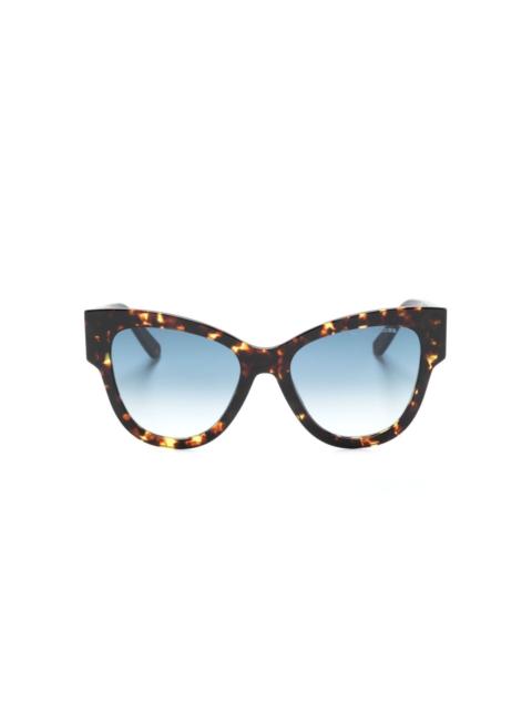 tortoiseshell-effect cat eye-frame sunglasses