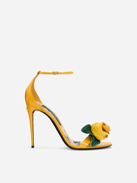 Patent leather sandals