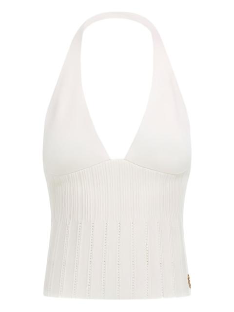halterneck ribbed top