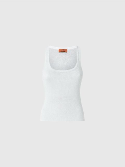 Viscose lamé tank top