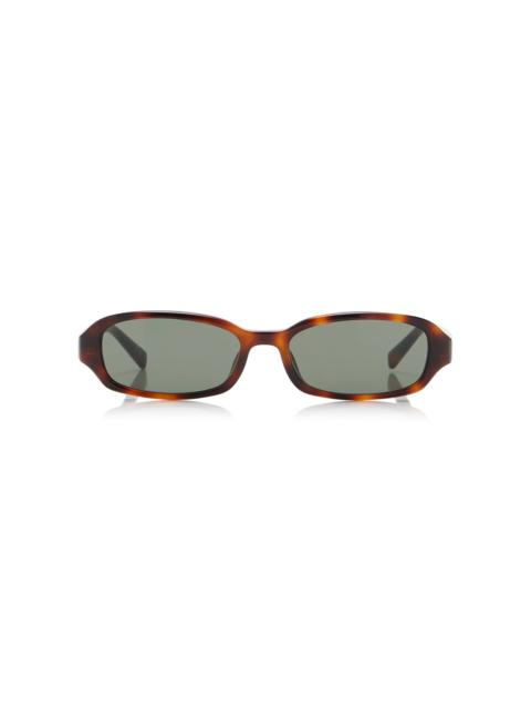 Erin Oval-Frame Acetate Sunglasses brown