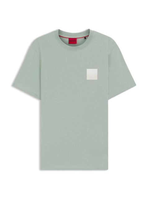 COTTON-JERSEY T-SHIRT WITH CURVED-LOGO PRINT