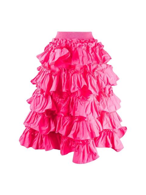ruffled A-line skirt