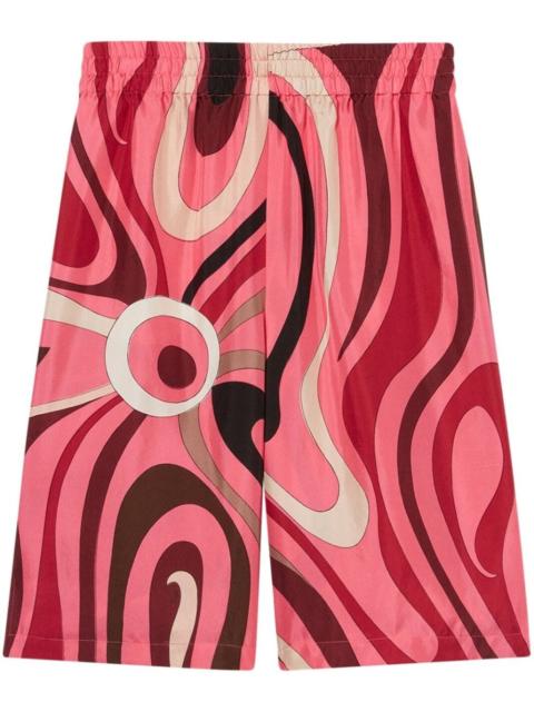 abstract-print Bermuda shorts