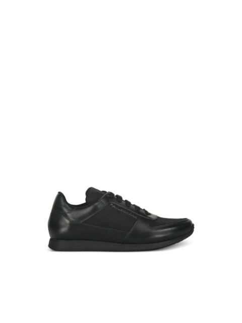 lace-up panelled sneakers
