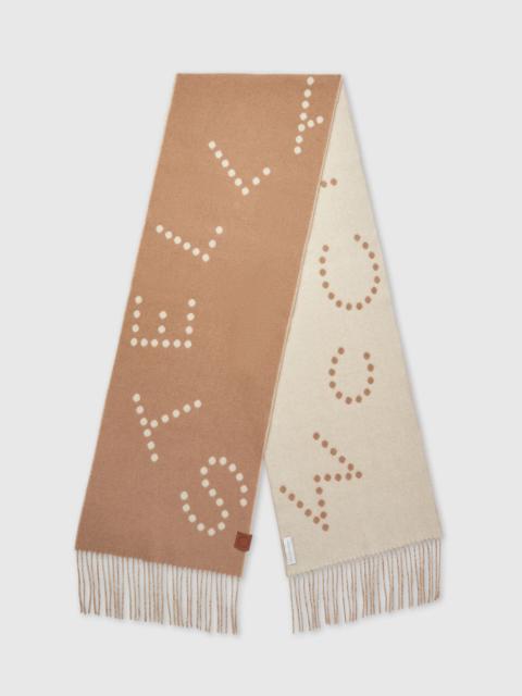 Logo Fringe Scarf