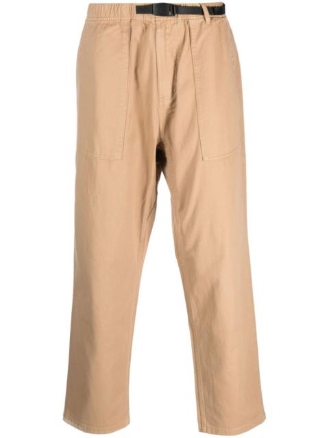 tapered-leg cotton trousers