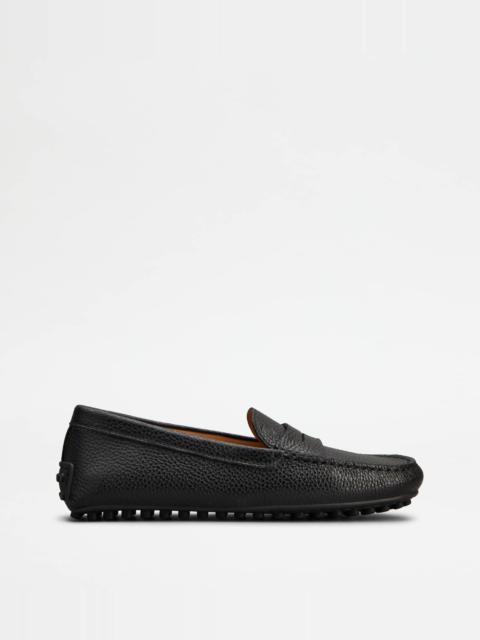 CITY GOMMINO DRIVING SHOES IN LEATHER - BLACK