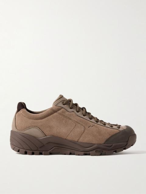 Movida Rubber-Trimmed Suede Sneakers Brown