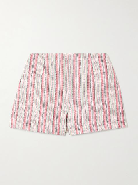 Luda Striped Linen And Cotton-blend Shorts