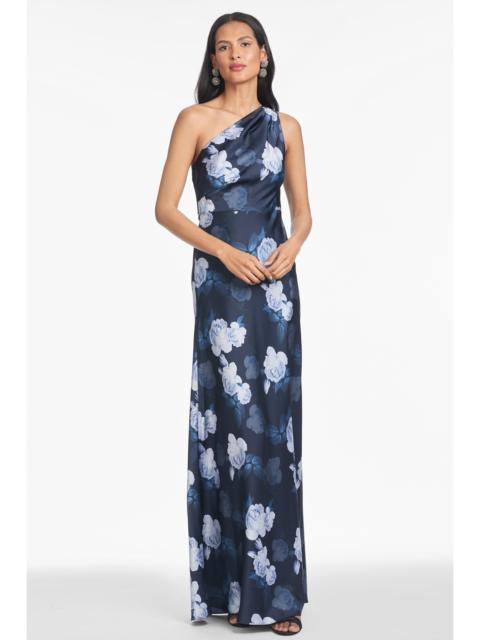 DELPHINE GOWN - MIDNIGHT GLACIAL ROSE