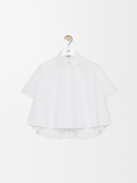 Short sleeve trapeze shirt in cotton