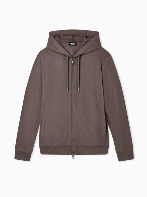 ASV HOODED SWEATSHIRT IN PURE CASHMERE JERSEY