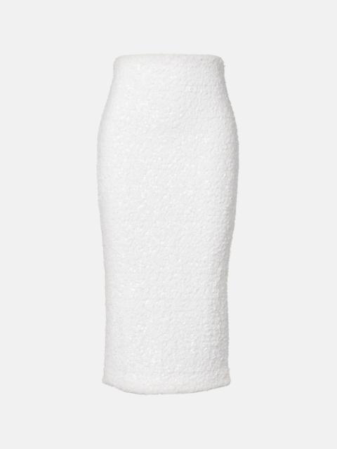 Sequined pencil skirt