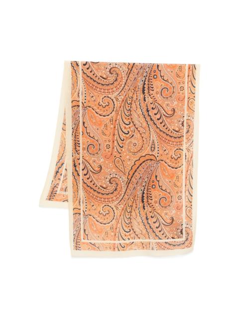 paisley-patterned scarf
