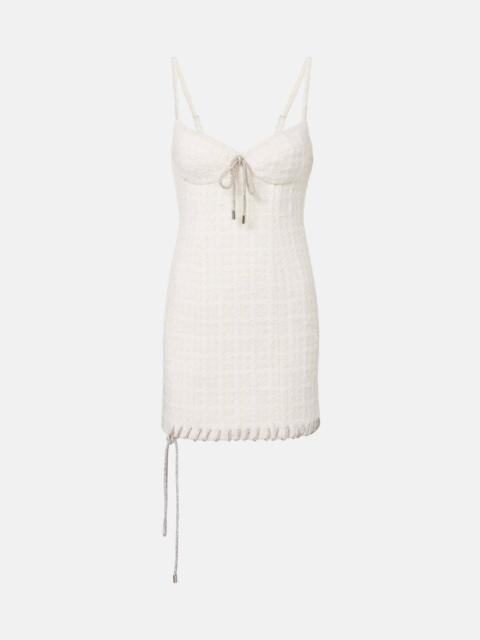 Embellished tweed minidress