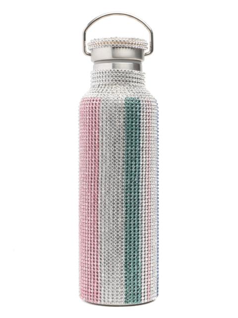 MULTI STRIPE RHINESTONE WATER BOTTLE