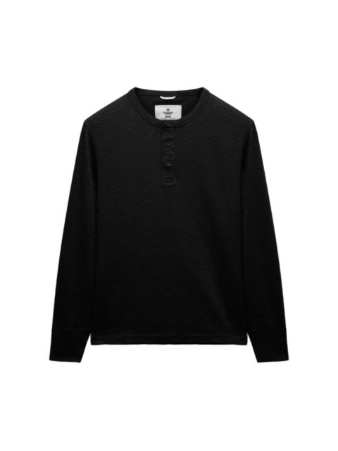 1x1 Slub Slim Long Sleeve Black
