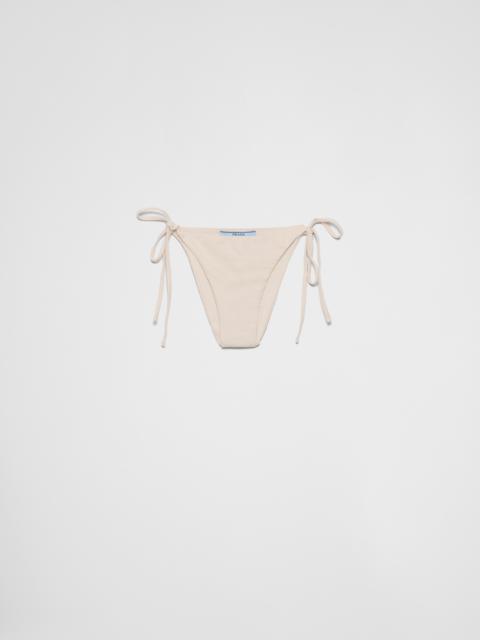 Jersey bikini bottom with rhinestones