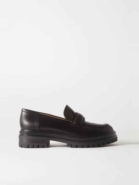 Leather loafers