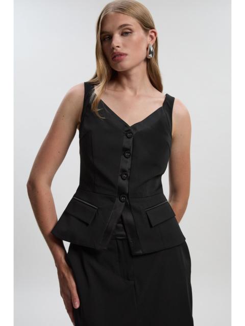 Tailored Tux Corset Top