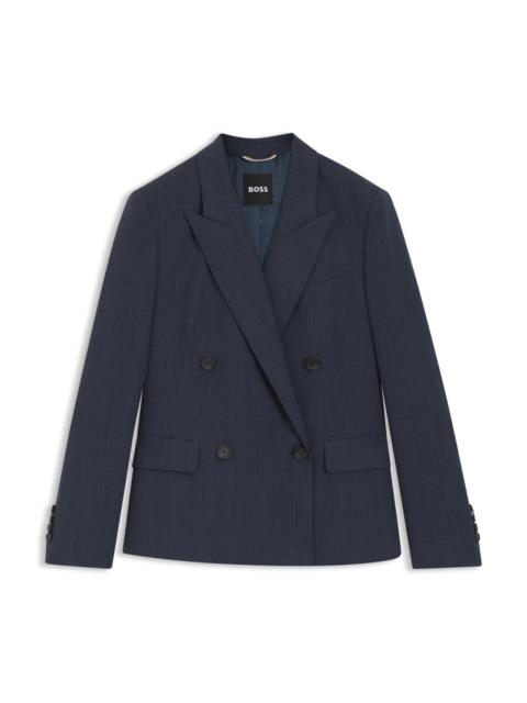 REGULAR-FIT BLAZER IN MELANGE VIRGIN WOOL