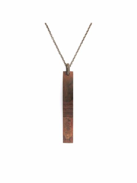 Plate pendant necklace