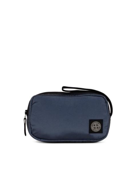 logo-patch wash bag