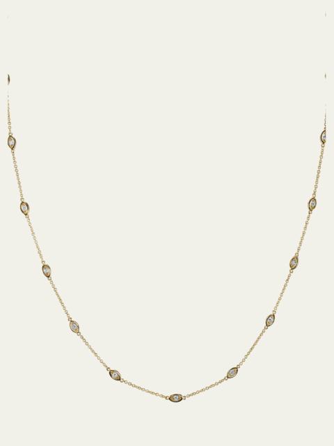 Marquis Segment Necklace Gold