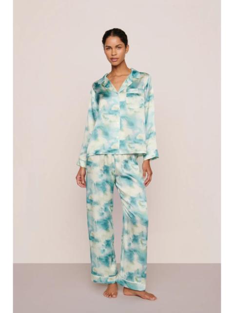 Inez Washable Silk Printed Long PJ Set