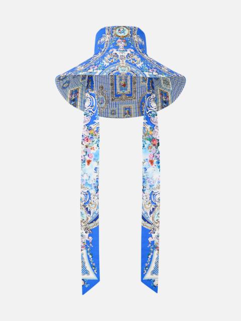 WIDE BRIM BUCKET HAT WITH TIE