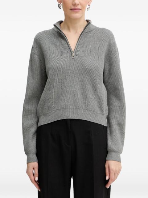 Harley zip ribbed sweater