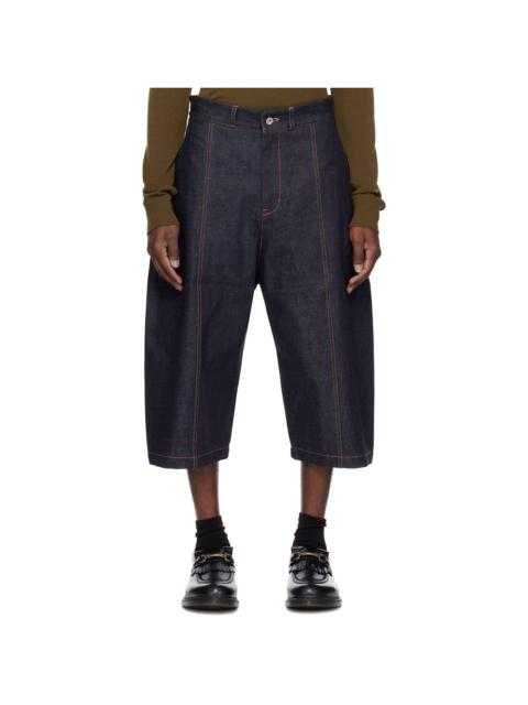 Blue Welt Denim Shorts