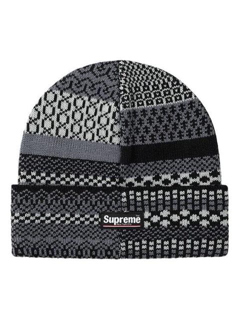 Supreme Multi Pattern Beanie 'Black Grey' SUP-FW20-193