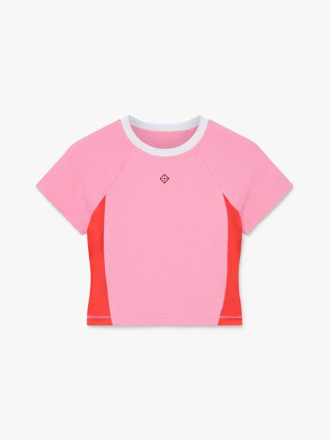 Pink Monogram Short Sleeve Rash Top