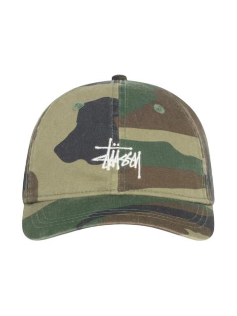 Stussy Basic Washed Stussy Cap Woodland Camo