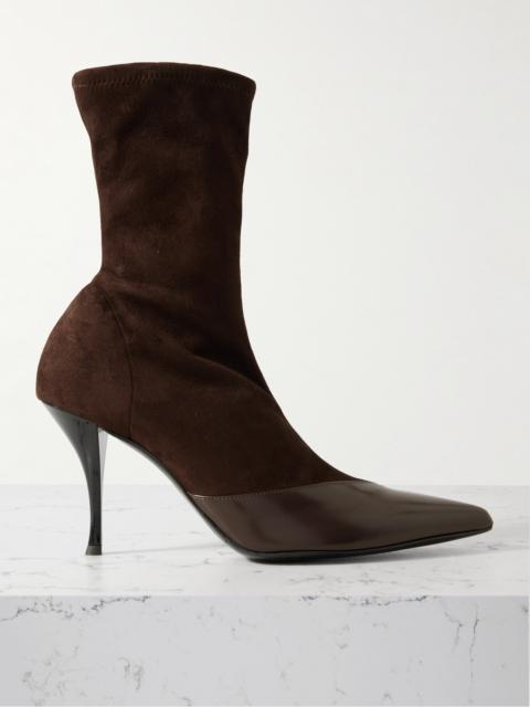 Vega Paneled Leather-trimmed Suede Ankle Boots
