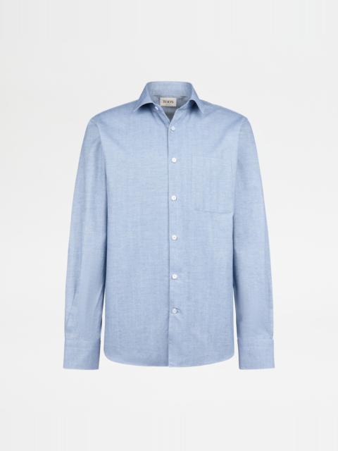 SHIRT IN COTTON - BLUE