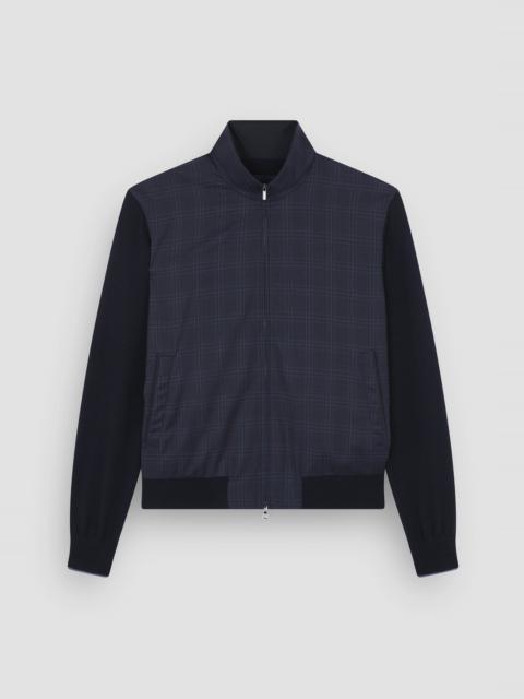 MERINO EXTRAFINE WOOL HYBRID ZIP-UP SWEATER