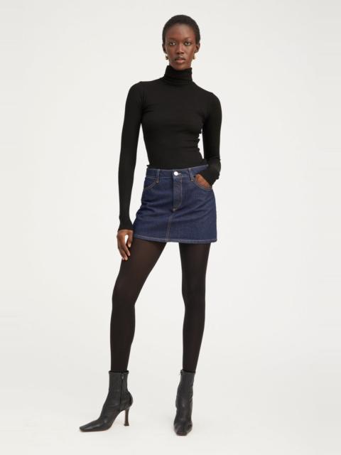 JANE DENIM A-LINE MINI SKIRT