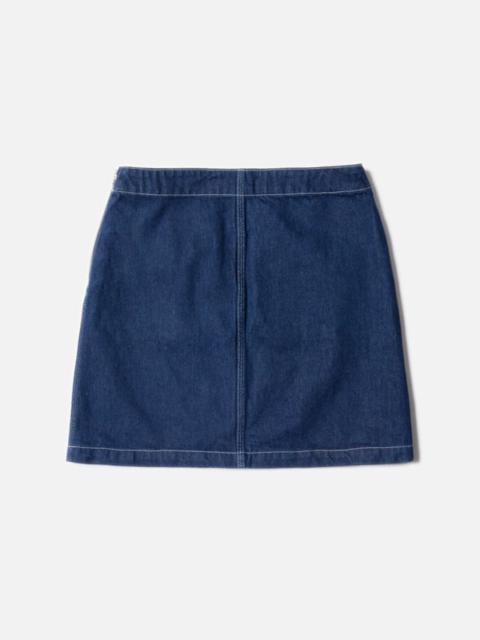 Elvy Western Denim Skirt Blue