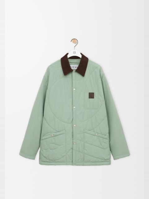 Padded overshirt in technical shell