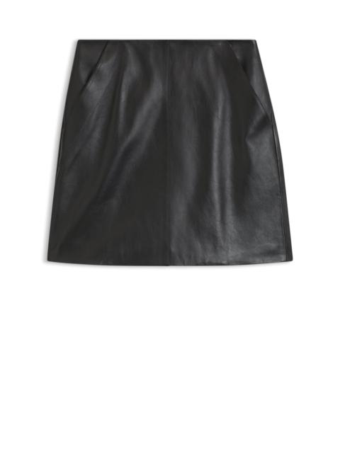 NAPPA-LEATHER SKIRT WITH FRONT SEAM