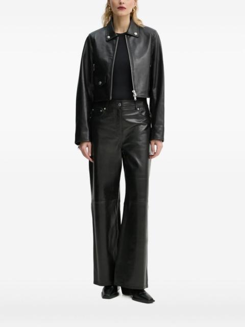 zip-fastening popper-detail jacket