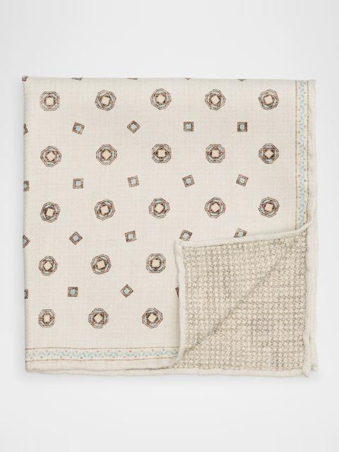 Men's Silk Geometric Pocket Square